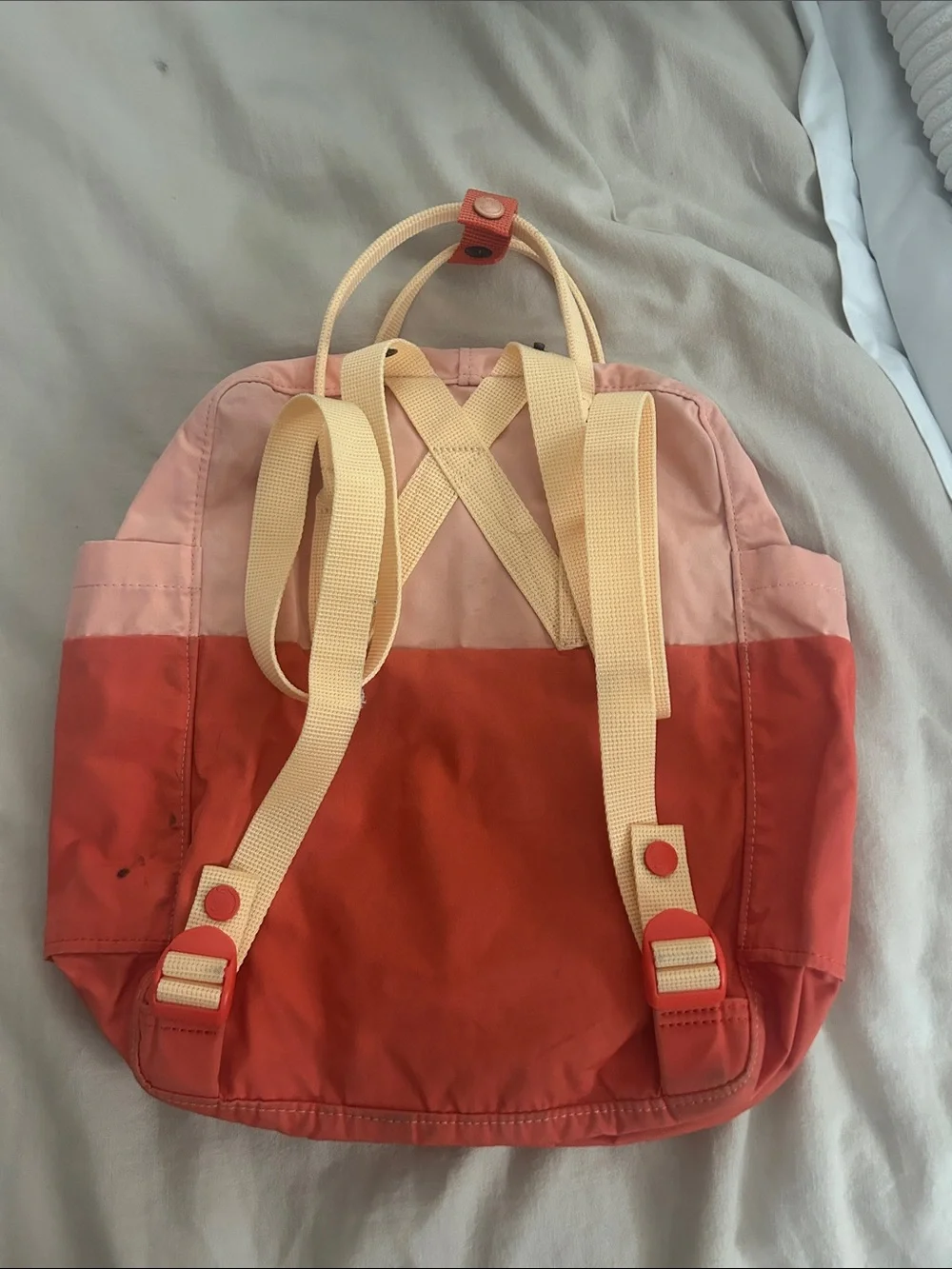 Fjallraven Kånken Art Mini Backpack - Coral, Peach, Beige